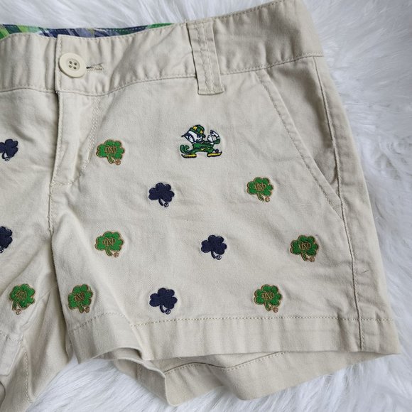 College classics Notre Dame University embroidered detailed low rise shorts - Picture 6 of 8